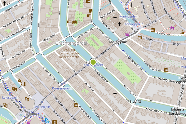 Ambulance-melding op Leidsestraat, Amsterdam op 13 mei, kaart-overzicht