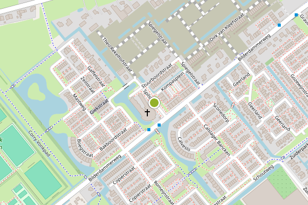 Ambulance-melding op Spilstraat, Kudelstaart op 24 juli, kaart-overzicht