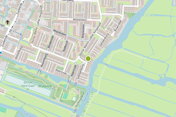 Ambulance-melding op Giessenburg, Landsmeer op 24 juli, kaart-overzicht