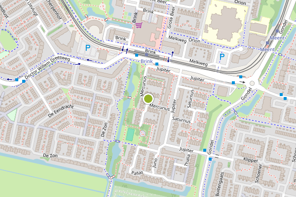 Ambulance-melding op Mercurius, Amstelveen op 24 juli, kaart-overzicht