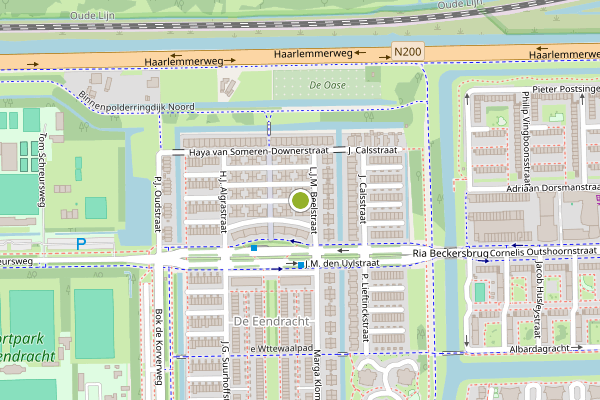 Ambulance-melding op L.J.M. Beelstraat, Amsterdam op 24 juli, kaart-overzicht