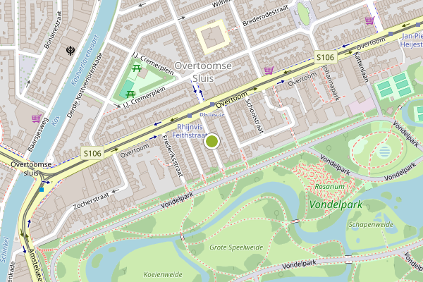 Ambulance-melding op Reyer Anslostraat, Amsterdam op 25 juli, kaart-overzicht
