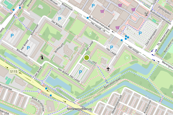 Ambulance-melding op Het Hoogt, Amsterdam op 25 juli, kaart-overzicht