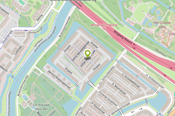 Ambulance-melding op Johan Rijnjastraat, Amsterdam op 24 april, kaart-overzicht