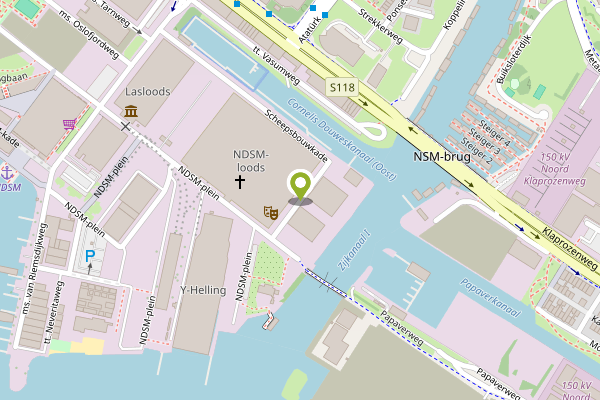 Ambulance-melding op Scheepsbouwkade, Amsterdam op 24 april, kaart-overzicht