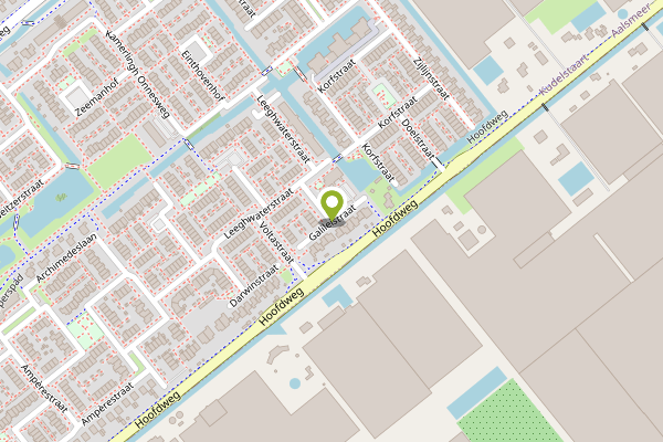 Ambulance-melding op Galileistraat, Kudelstaart op 25 april, kaart-overzicht