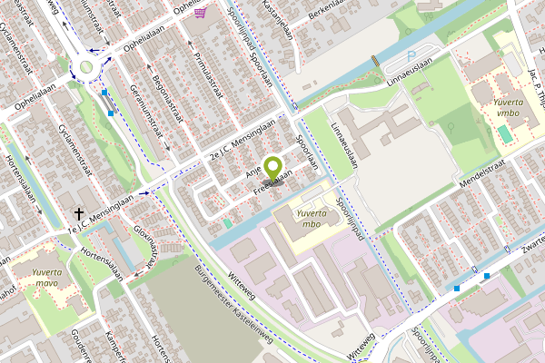 Ambulance-melding op Freesialaan, Aalsmeer op 24 april, kaart-overzicht
