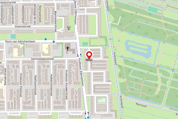 Brandweer-melding op Wierstraat, Haarlem op 25 april, kaart-overzicht