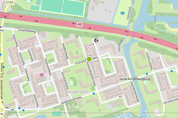 Ambulance-melding op Pinksterbloemweg, Zaandam op 25 juli, kaart-overzicht