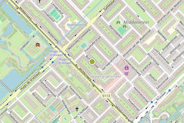 Ambulance-melding op Bunsenstraat, Amsterdam op 25 juli, kaart-overzicht
