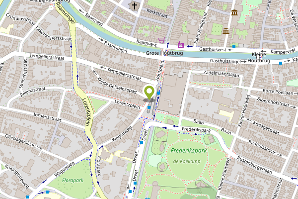 Ambulance-melding op Houtplein, Haarlem op 24 april, kaart-overzicht