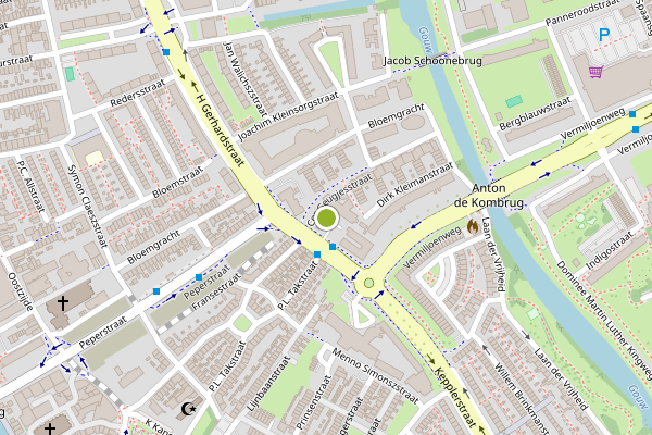 Ambulance-melding op Kapelaan Gerrit Grootstraat, Zaandam op 25 juli, kaart-overzicht
