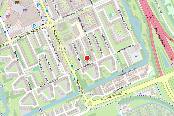 Brandweer-melding op Hilversumstraat, Amsterdam op 25 juli, kaart-overzicht