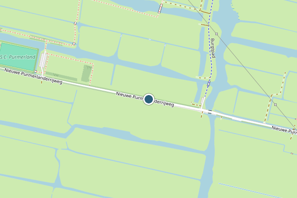 Politie-melding op Nieuwe Purmerlanderrijweg, Landsmeer op 25 juli, kaart-overzicht