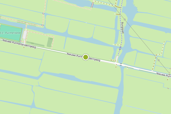 Ambulance-melding op Nieuwe Purmerlanderrijweg, Landsmeer op 25 juli, kaart-overzicht