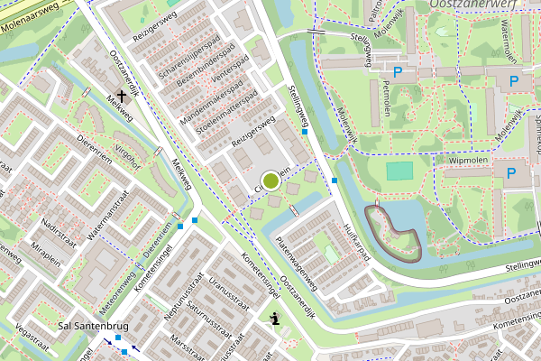Ambulance + Politie samen ter plaatse op Circusplein, Amsterdam op 25 juli, kaart-overzicht nieuws-bericht