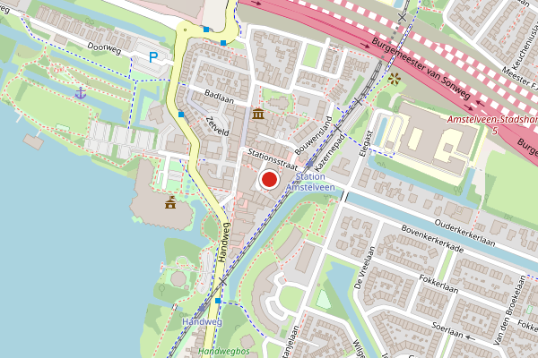 Brandweer-melding op Tempelhof, Amstelveen op 25 juli, kaart-overzicht