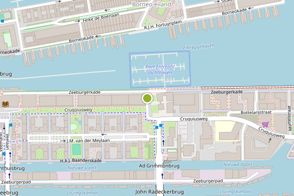 Ambulance-melding op Zeeburgerkade, Amsterdam op 25 juli, kaart-overzicht
