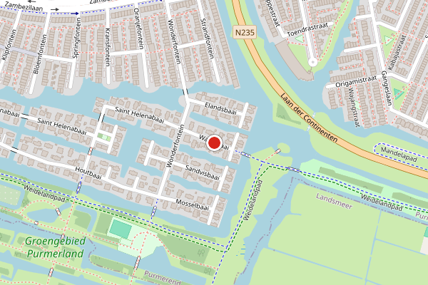 Brandweer-melding op Walvisbaai, Purmerend op 25 juli, kaart-overzicht