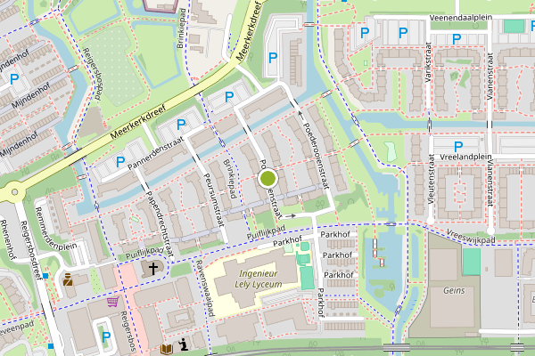 Ambulance-melding op Portengenstraat, Amsterdam op 25 juli, kaart-overzicht