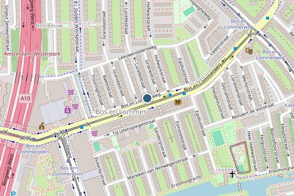 Politie-melding op Bos en Lommerweg, Amsterdam op 25 juli, kaart-overzicht