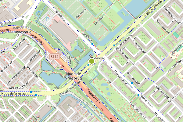 Ambulance-melding op Hugo de Vrieslaan, Amsterdam op 25 juli, kaart-overzicht