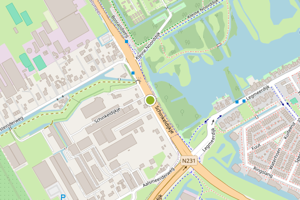 Ambulance-melding op Schinkeldijkje, Aalsmeer op 17 mei, kaart-overzicht
