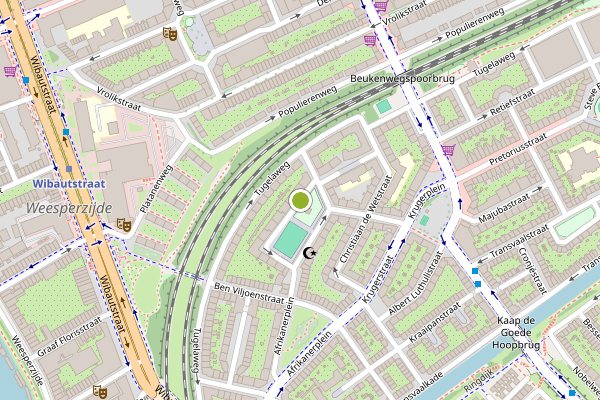 Ambulance-melding op President Brandstraat, Amsterdam op 26 juli, kaart-overzicht