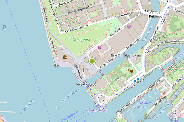 Ambulance-melding op Overhoeksplein, Amsterdam op 26 juli, kaart-overzicht