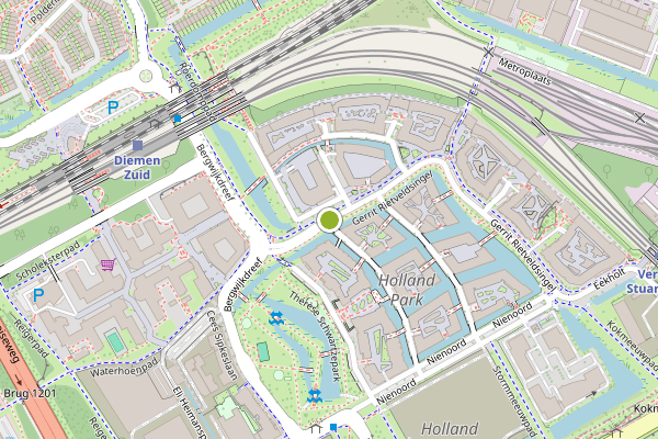 Ambulance-melding op Gerrit Rietveldsingel, Diemen op 16 mei, kaart-overzicht