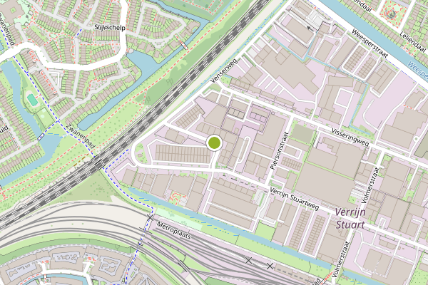 Ambulance-melding op Verrijn Stuartweg, Diemen op 14 mei, kaart-overzicht