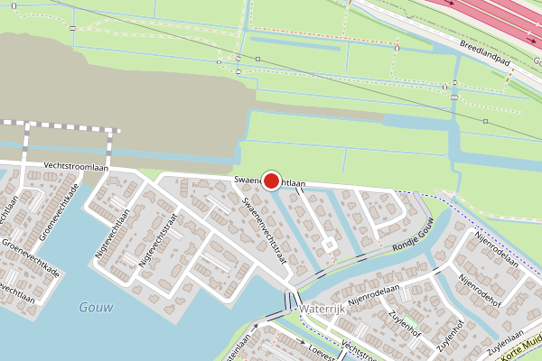 Brandweer-melding op Swaenenvechtlaan, Weesp op 14 mei, kaart-overzicht