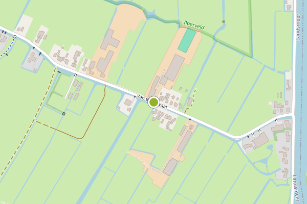 Ambulance-melding op van Beekstraat, Landsmeer op 17 mei, kaart-overzicht