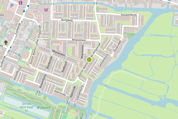 Ambulance-melding op Dr. M.L. Kingstraat, Landsmeer op 16 mei, kaart-overzicht