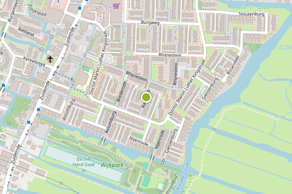 Ambulance-melding op Radboud, Landsmeer op 15 mei, kaart-overzicht