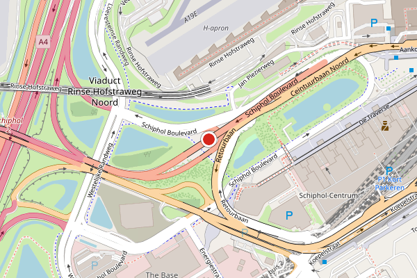 Brandweer-melding op Ceintuurbaan Noord, Schiphol op 17 mei, kaart-overzicht