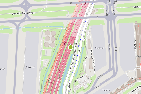 Ambulance-melding op Schiphol op 14 mei, kaart-overzicht
