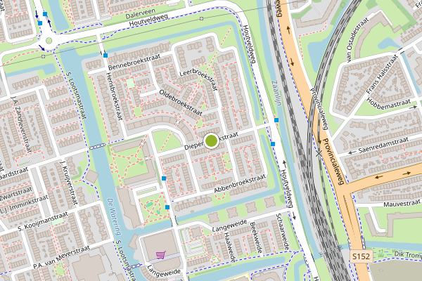 Ambulance-melding op Diepenbroekstraat, Zaandam op 17 mei, kaart-overzicht