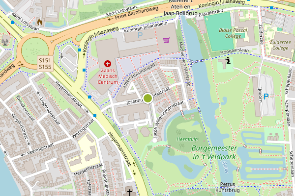 Ambulance-melding op Josephus Swolfsstraat, Zaandam op 17 mei, kaart-overzicht