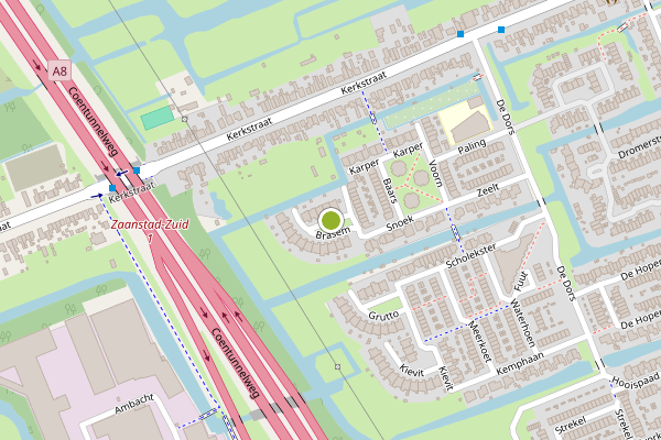 Ambulance-melding op Brasem, Oostzaan op 26 juli, kaart-overzicht