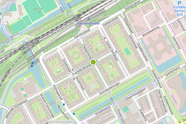 Ambulance-melding op Chestertonlaan, Amsterdam op 26 juli, kaart-overzicht