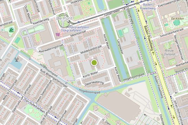 Ambulance-melding op Korte Water, Amsterdam op 26 juli, kaart-overzicht