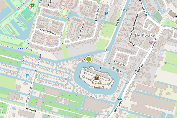 Ambulance-melding op Het Fort, De Kwakel op 26 juli, kaart-overzicht