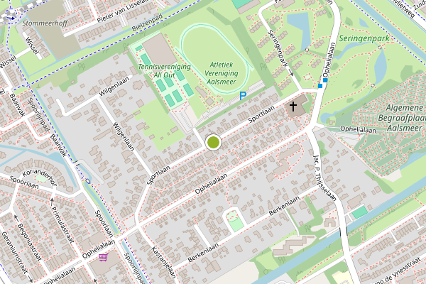 Ambulance-melding op Sportlaan, Aalsmeer op 26 juli, kaart-overzicht
