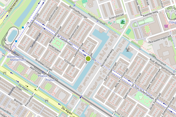 Ambulance-melding op Jarasingel, Amsterdam op 26 juli, kaart-overzicht