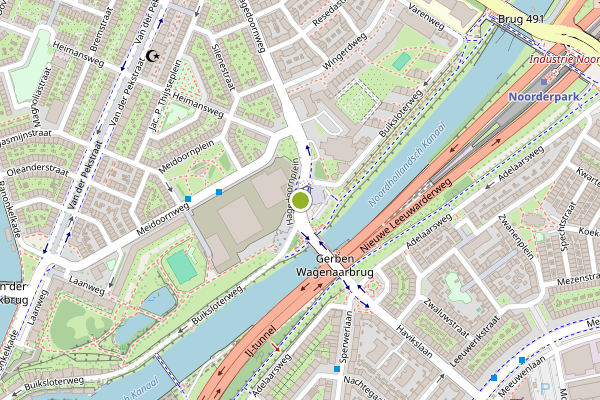 Ambulance-melding op Hagedoornplein, Amsterdam op 26 juli, kaart-overzicht