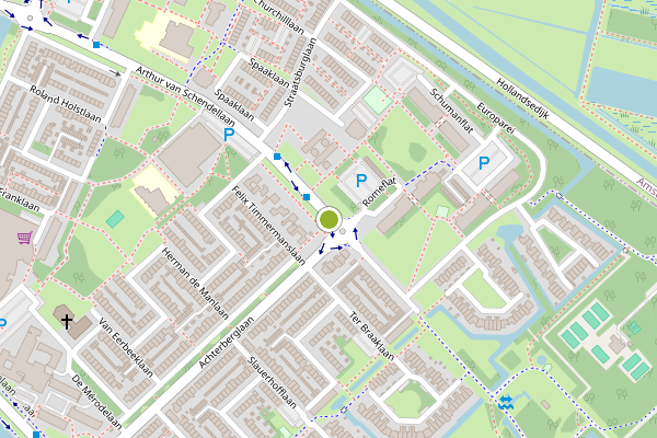 Ambulance-melding op Arthur van Schendellaan, Uithoorn op 14 mei, kaart-overzicht