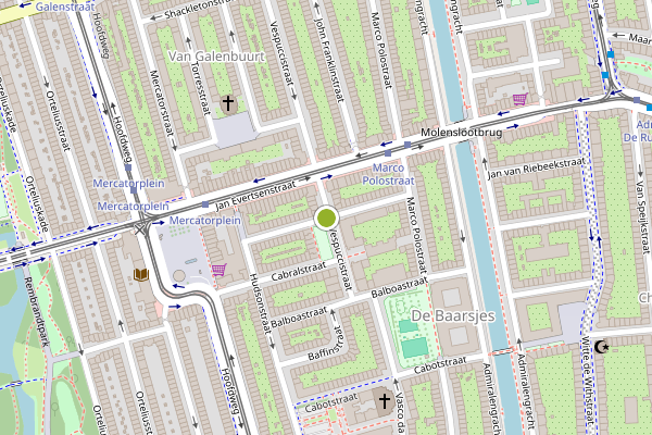 Ambulance-melding op Bartholomeus Diazstraat, Amsterdam op 26 juli, kaart-overzicht
