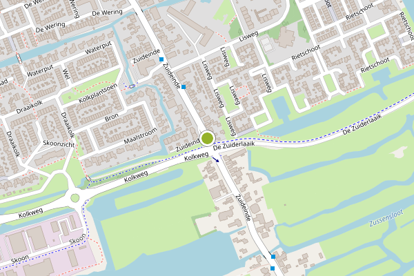 Ambulance-melding op Zuideinde, Oostzaan op 16 mei, kaart-overzicht