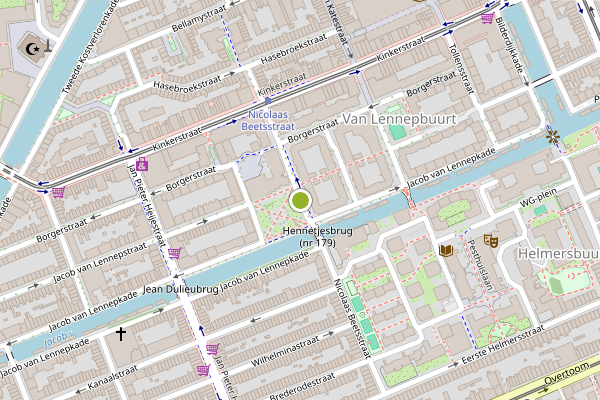 Ambulance-melding op Nicolaas Beetsstraat, Amsterdam op 27 juli, kaart-overzicht
